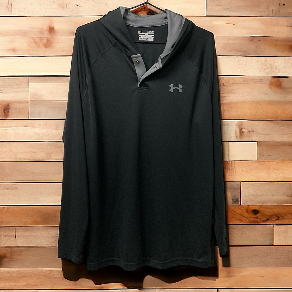 Men’s Under Armor Loose Fit Lightweight Heat Gear Hooded Pullover!